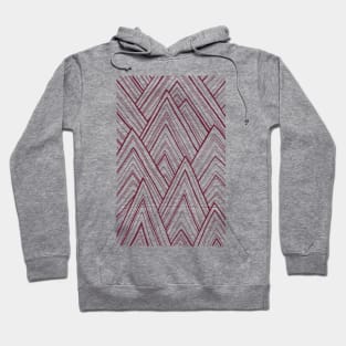 Stripe Mountains - Maroon Hoodie